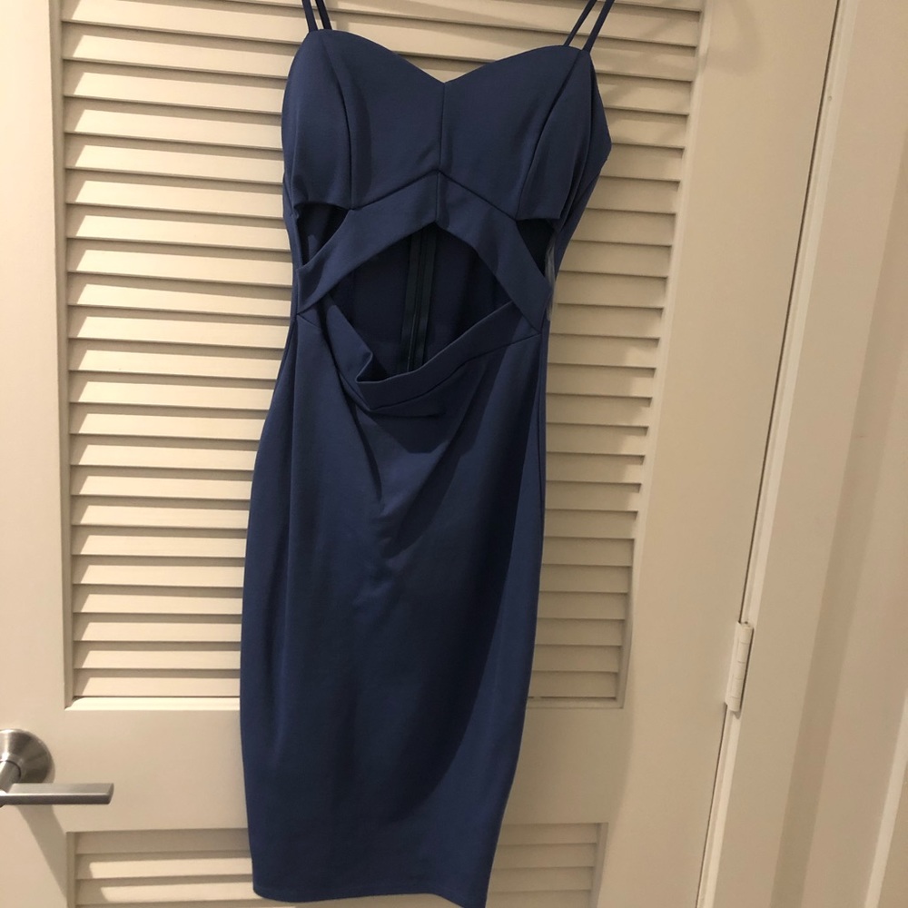 Windsor open front cross midi dress